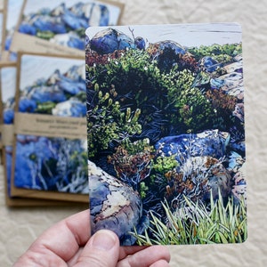 Mountain Blues Card Pack, Linocut Cards, Alpine Landscape Cards, Tasmanian Landscape Cards image 6