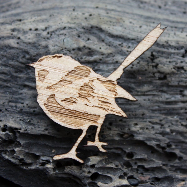 Broche de madera Wren - diseñados y fabricados en Australia