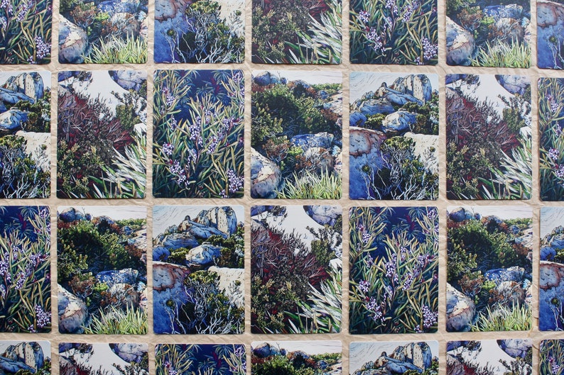 Mountain Blues Card Pack, Linocut Cards, Alpine Landscape Cards, Tasmanian Landscape Cards image 3