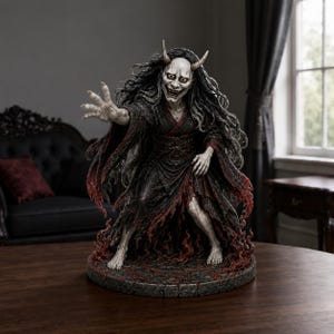 Horned Demon Oni | Dark Fantasy Monster Figure | Gothic 3D Print File | Digital Download