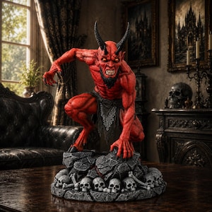Demon Warrior STL | Devil Statue 3D Print | Dark Fantasy Figure | Demon Miniature | Digital Download
