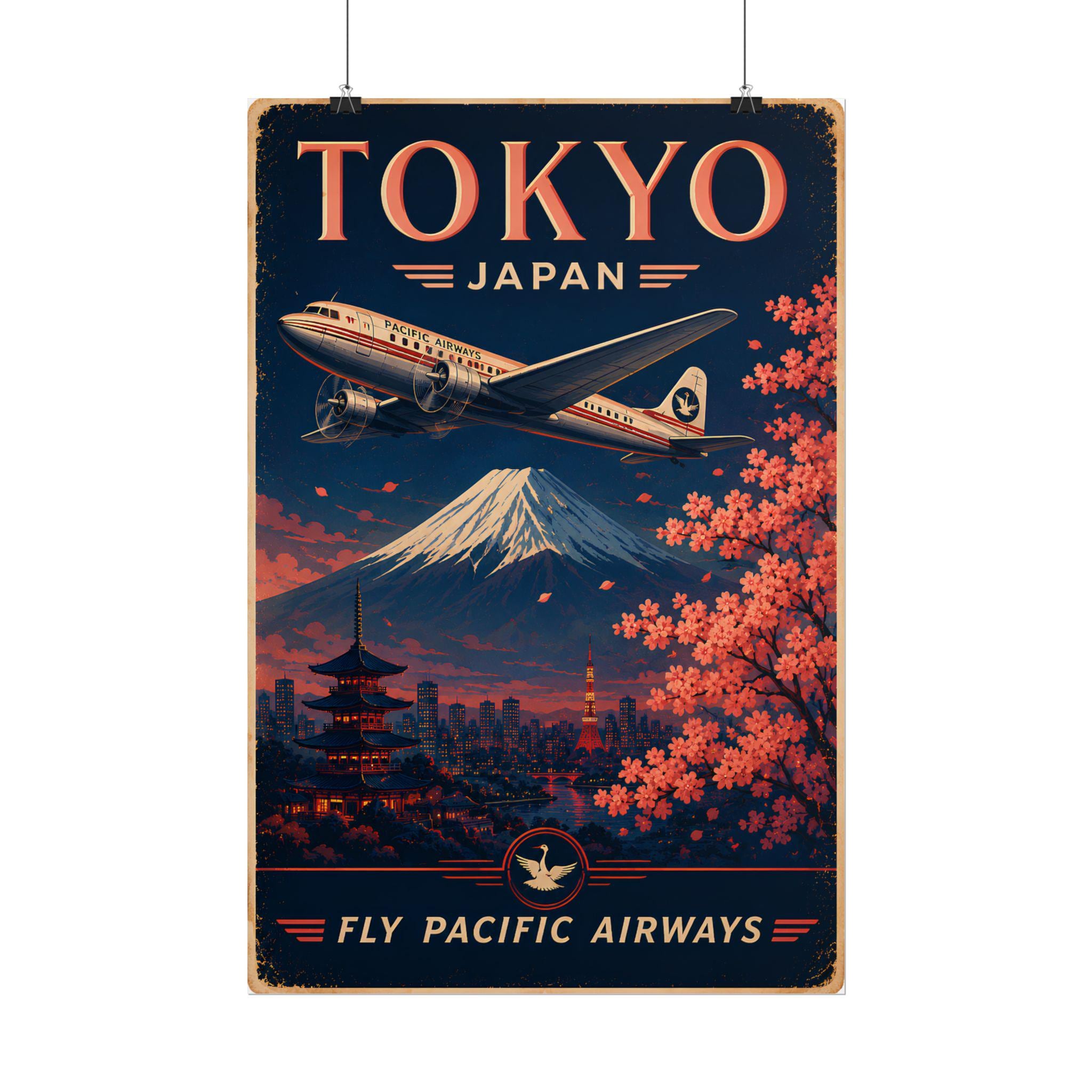 Japan airline poster - Etsy 日本