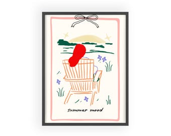 Summer Mood | Poster with Wooden Frame