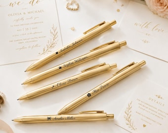 Personalized wedding pens, custom bridal gifts, wedding favors, and gifts for the wedding party and pre-wedding party guests