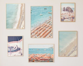 Gallery Wall Art Prints Set of 6 Beach Photography - Unframed Prints