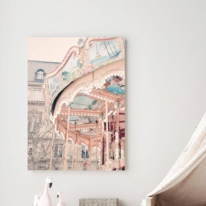 Paris Wall Print - Paris Carousel Photography Print - Paris photography - Paris Nursery Print