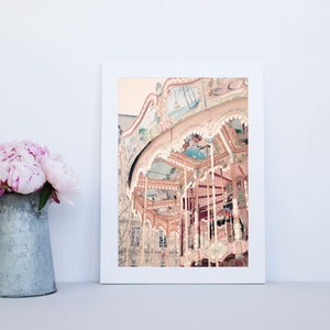 Paris Wall Print Paris Carousel Photography Print Paris photography Paris Nursery Print image 2