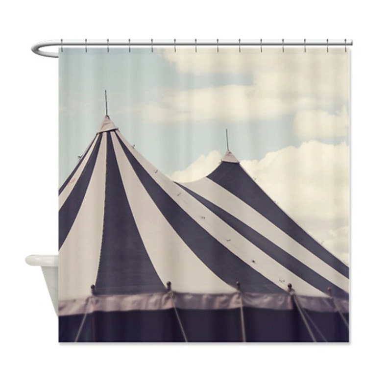 Circus tent shower curtain home decor, circus, fair image 2