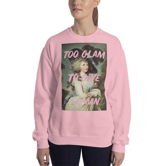 Too Glam Slogan Sweater Pink Sweatshirt 