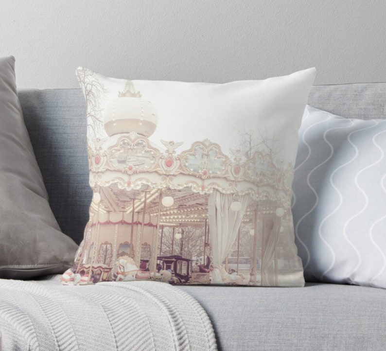 Baby S Room Paris Carnival Merry Go Round Home Decor Pillow Bedding Gift For Her Nursery Carousel Living Decorative Pillows Saherflow Com Her Nursery Decor Carousel Pillow, Merry Go Round Baby Bedding
