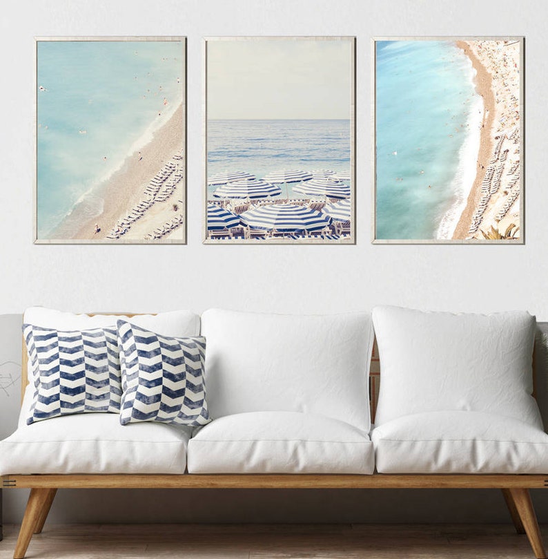 Aerial Beach Prints Beach Decor Wall Art Wedding Gift Wall Etsy