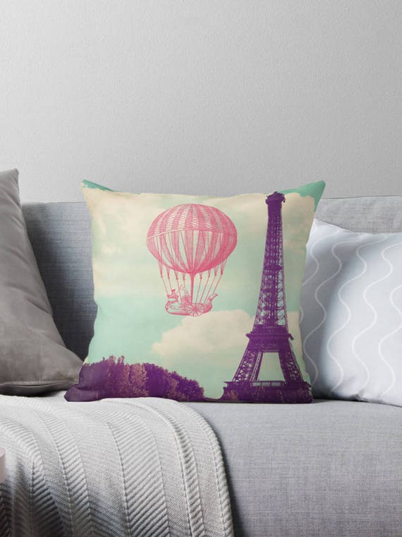Eiffel Tower Paris Pillow Paris Themed Room Paris Nursery Eiffel Tower Paris Gift Paris Baby Shower Mint Green French Decor
