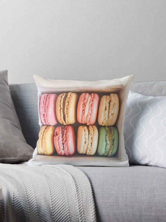 Paris Throw Pillow Macaron Pillow French Decor Paris Themed Room Paris Nursery Pastel Decor Macaron Decor Paris Room Paris Gift