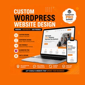 Progettazione di siti web WordPress personalizzati / Elementor Pro, ottimizzati per i motori di ricerca, landing page per piccole imprese