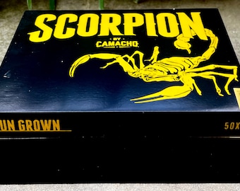 Camacho Scorpion Empty Cigar Box - Black