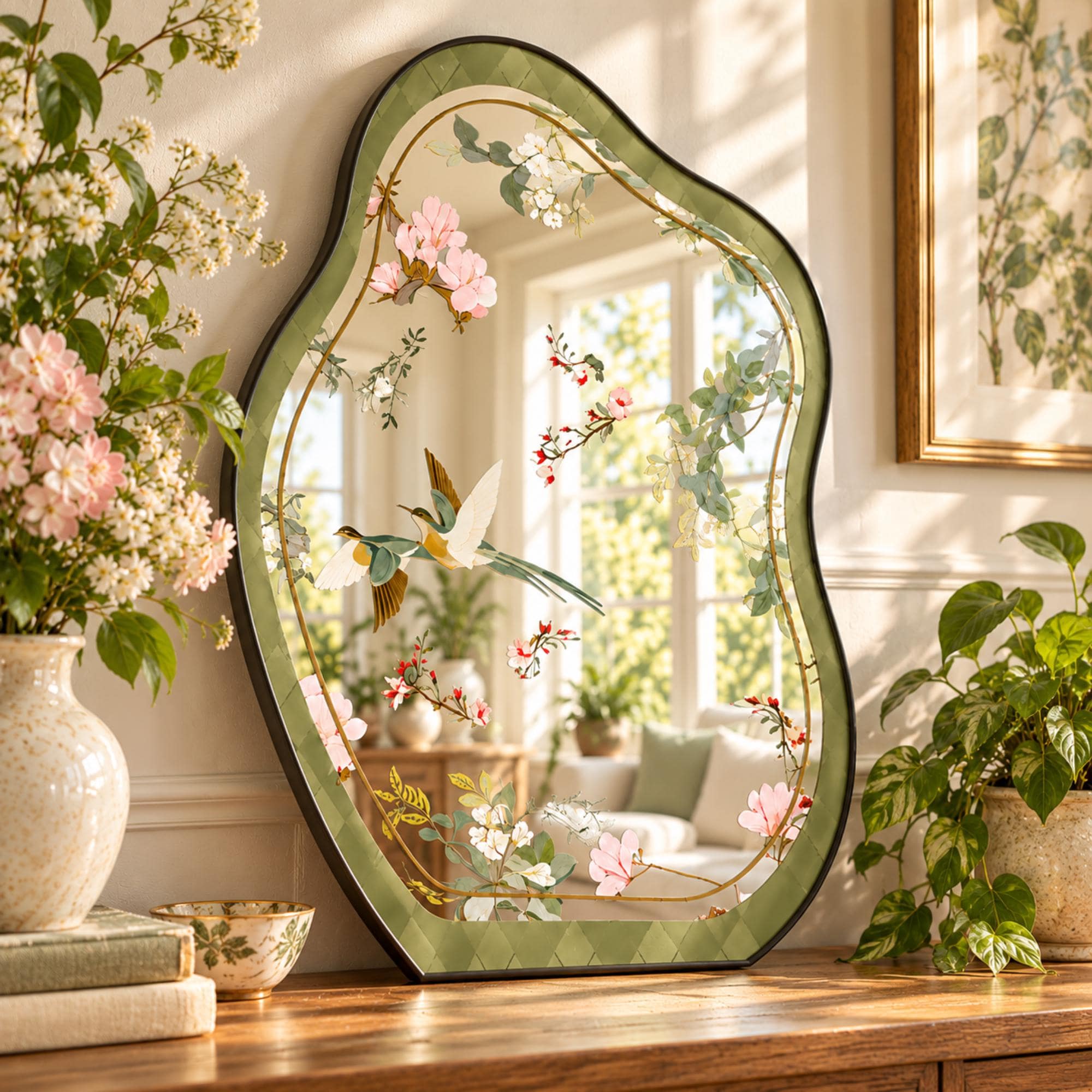 鳥の壁掛け鏡 Bird Wall Mirror - Etsy