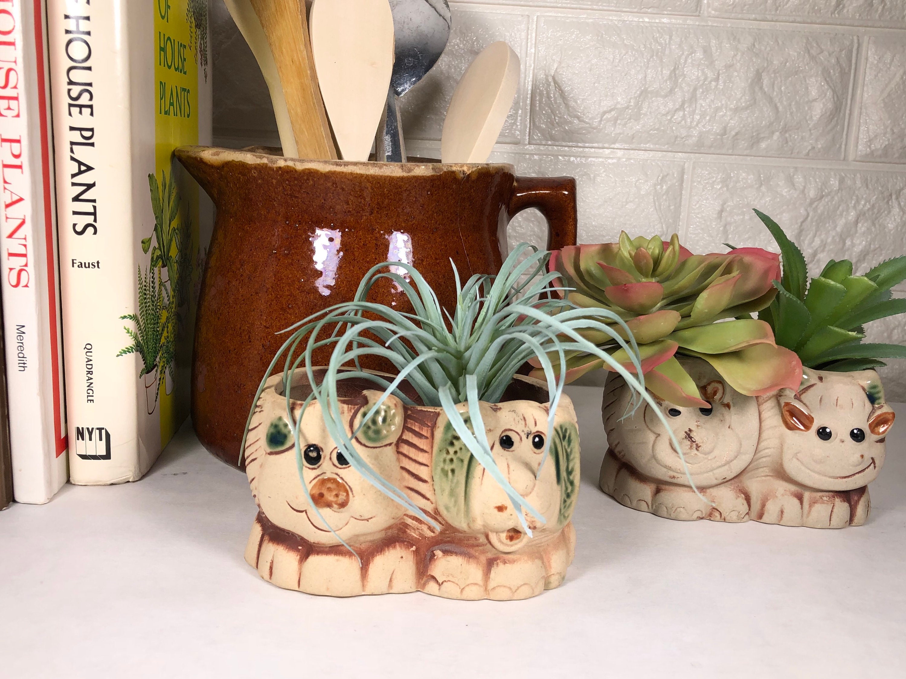 Vintage Animal Planters Succulent Planters Anthropomorphic Etsy Singapore