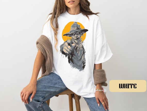 Scary Scarecrow Halloween Shirt, Creepy Fall Graphic Tee, Farmhouse Style