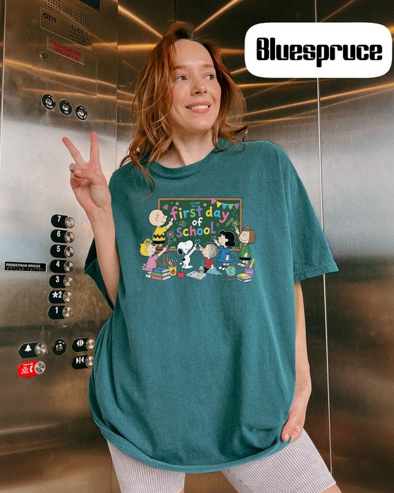 Vintage Snoopy Peanuts Gang First Day of School Shirt, Retro Teacher Tee