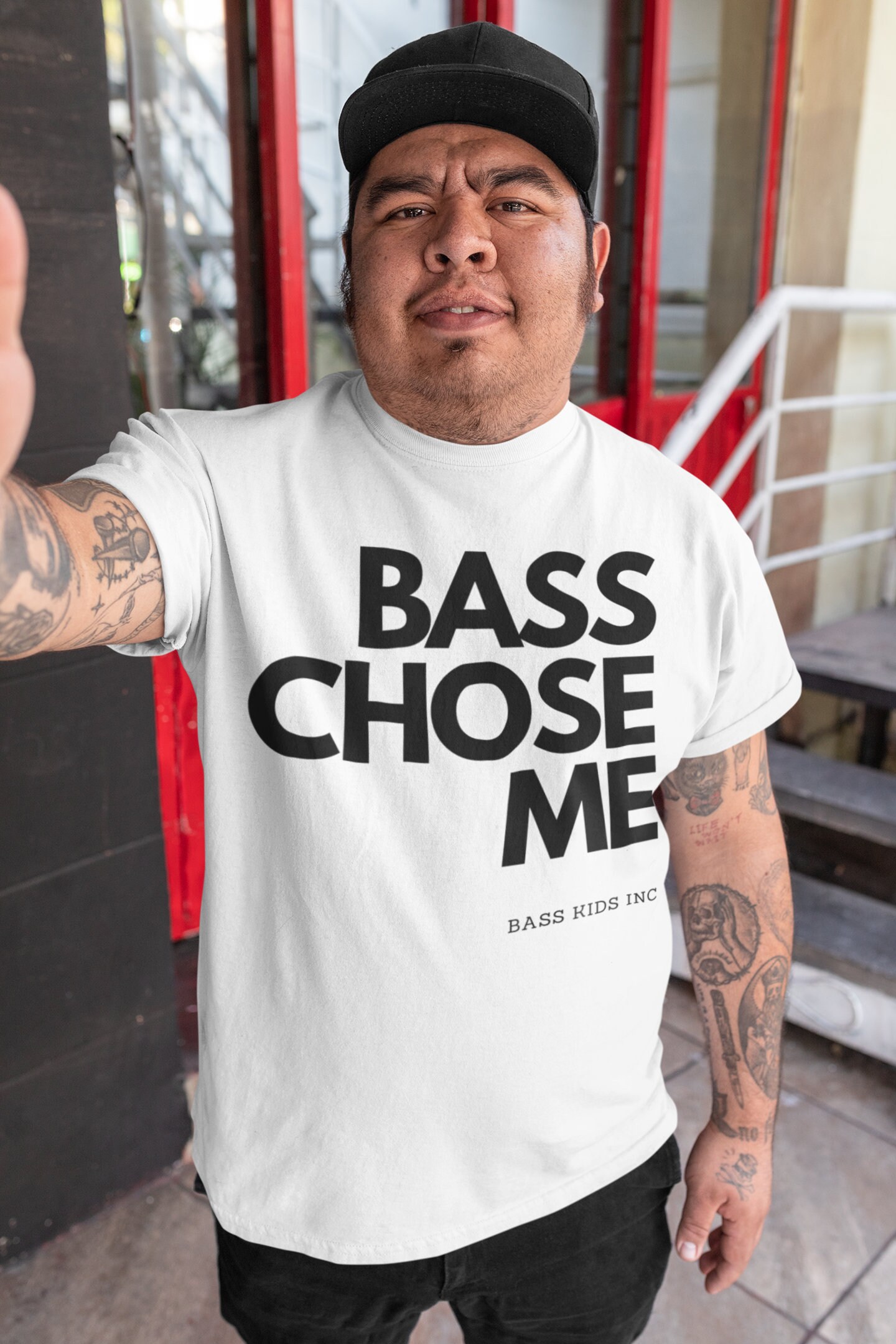 Bass chose Me White Short-Sleeve Unisex T-Shirt, BassGitarre