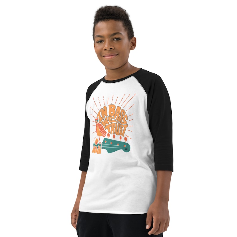 In Bass We Trust Baseball Shirt: Future Musician Tee image 4