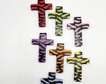 Zebra print cross connector