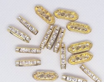 Golden Rhinestone Bridge Spacers