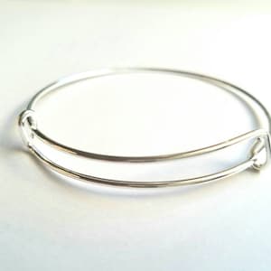Silver Adjustable Bangle Bracelets