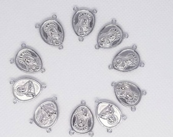 Silver Rosary Connector (set of 10)