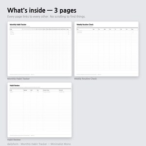 Planejador Digital de Hábitos | Grade de 31 Dias - Compatível com GoodNotes e Notability | 4 Cores | 3 Páginas | Download Imediato imagem 2