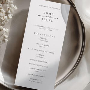 Canva Wedding Program Digital Template Instant Download Editable Design Ceremony Order Service Printable Guide Traditional Luxury Stationery DIY Customizable Guest Information Professional Quality High Resolution Classic Elegant Style