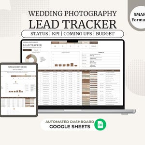 Photography Lead Tracker Wedding Spreadsheet Template Automatic Formulas Photography Inquiry Planner Clients Tracker Simple Lead Spreadsheet