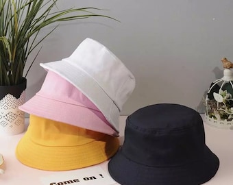 Women and Men with Customize Top Packable Fisherman Cap for Outdoor Travel Watercolor Yellow Watermelon New Summer Unisex Cotton Fashion Fishing Sun Bucket Hats for Kid Teens