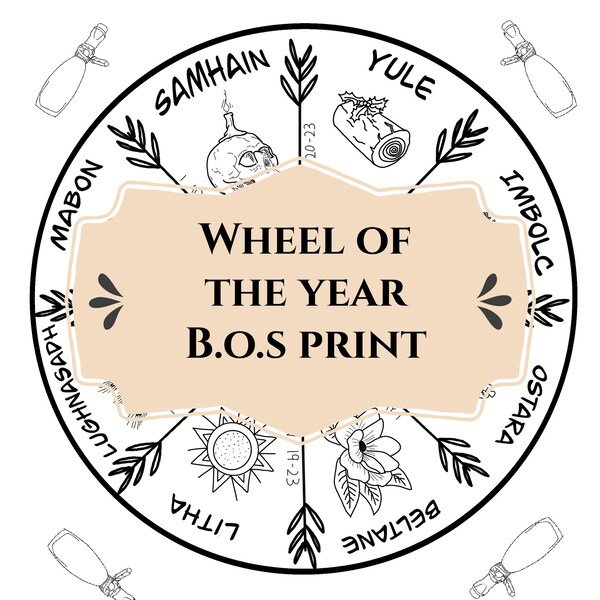 Wheel of the Year Coloring Book Print