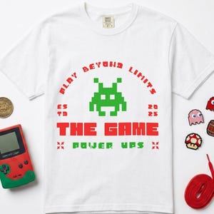 Space Invader T-Shirt, Retro Pixel Art Gamer Tee, 8-Bit Alien Arcade Shirt