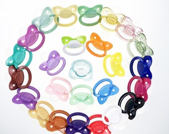 BULK LOT - 10 pieces Adult Size Pink Purple Black Green Orange Blue Red Pacifier DDLG Paci Dummy Baby Binky Little Girl Boy Ageplay