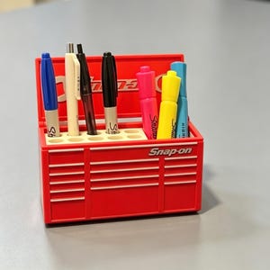 Mini Toolbox Desk Organizer – Choose Your Team – Sports Fan Gift – 3D Printed Pen Holder – Office Decor