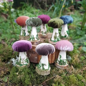 Magical handmade textile toadstool ~ fantasy ~ faery ~ enchanted forest ~ woodland-ornament