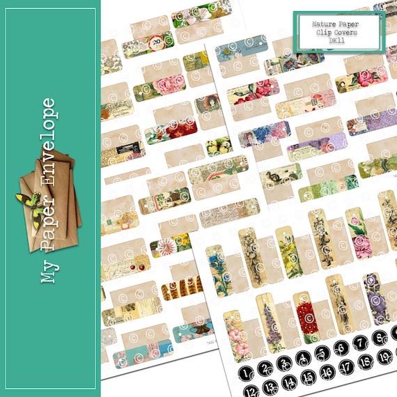 DK11 Nature Themed Paper Clip Covers