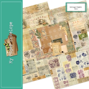Collage Papers DK06 Digital Printable Journaling Kit | Collage Paper