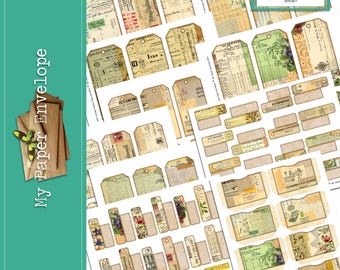 DK19 Collage Papers, Tags and More