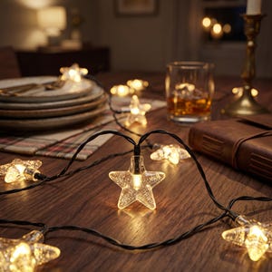 3D Bubble Star String Lights, Warm White & Multicolor Fairy Lights for Christmas Decor, Aesthetic Gift for Her