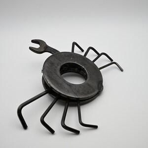 Handmade Metal Crab Sculpture Wrench Hex Key Tool Art Steampunk Industrial Decor