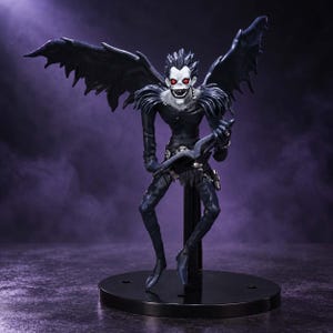 Dark Winged Anime Figure, Gothic Demon PVC Statue, 7.48 Inch Collectible Model, Horror Desk Decor, Manga Fan Gift, Display Figurine