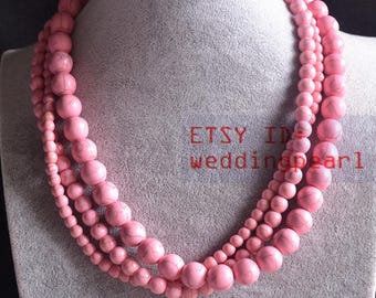 pink turquoise necklace