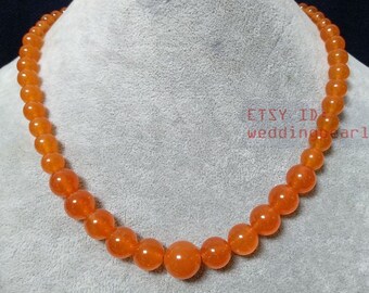 Orange Necklace Pumpkin Orange Beaded Choker Vintage Choker Acrylic Beads Orange Choker Pumpkin Necklace Vintage Necklace