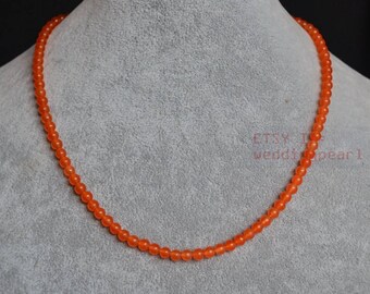 Orange Necklace Pumpkin Orange Beaded Choker Vintage Choker Acrylic Beads Orange Choker Pumpkin Necklace Vintage Necklace