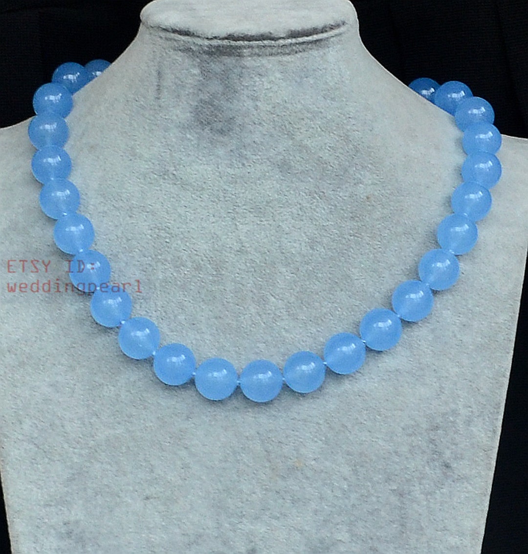 ★LECYTO★ Heartline Stone Beads NecklaceSky Blue il_1080xN.1937139759_ovrl.jpg