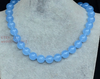 Perle Di Giada Acquamarina Blu Da 6 Mm, 8 Mm E 10 Mm, Perle Di - Foto 8