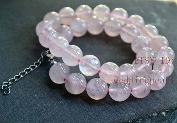 JaipurJewels 811.85 Carat Natural Pink Rose Quartz Beaded Necklace - 19 Inch Untreated